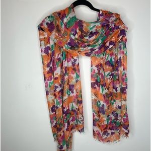 Large, lightweight, multicolored scarf/shawl